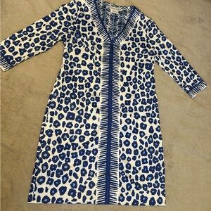 Gretchen Scott Blue Leopard Dress